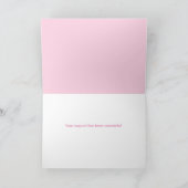 Roze hart Hartelijk dank Bedankkaart (Binnen)