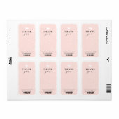 Roze hart Hartelijk dank Etiket (Full Sheet)