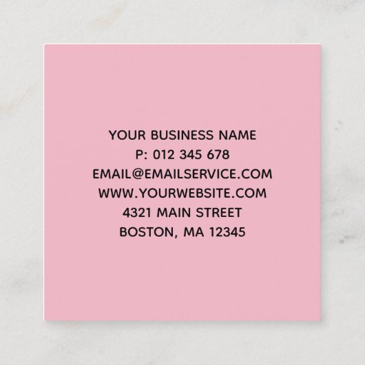 Roze hart Hartelijk dank voor het winkelen op klei Klantenkaartje (Achterkant)