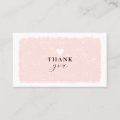 Roze hart Hartelijk dank voor uw aankoop Visitekaartje (Voorkant)