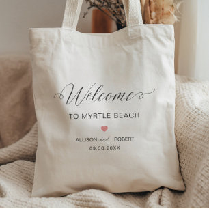 Roze Hart Harten Trouw Welkomstas, Tote Bag