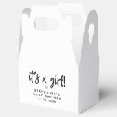 Roze Hart Het is een meisje Baby shower Bedankdoosjes (Geopend)