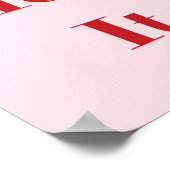 Roze Hart Hoop Citaat Muurprint Poster (Hoek)