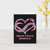 Roze Hart Hoop Liefde Geloof Borstkanker Bewustzij Kaart (Gele Bloem)