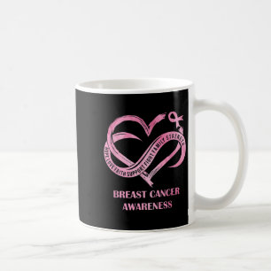 Roze Hart Hoop Liefde Geloof Borstkanker Bewustzij Koffiemok