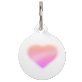 roze hart huisdierpenning