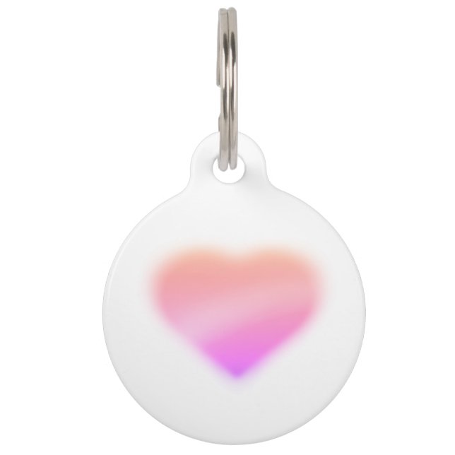 roze hart huisdierpenning (Voorkant)