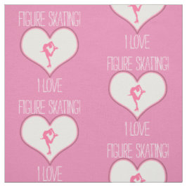 Roze hart I liefhebbend Afbeelding Skating Stof