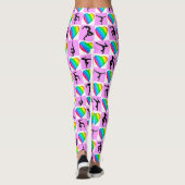 ROZE HART IK HOU VAN GYMNASTIEK LEGGINGS (Achterkant)