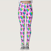 ROZE HART IK HOU VAN GYMNASTIEK LEGGINGS (Voorkant)