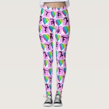 ROZE HART IK HOU VAN GYMNASTIEK LEGGINGS