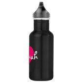 Roze Hart Ik Liefde Hannah Waterfles (Rechts)