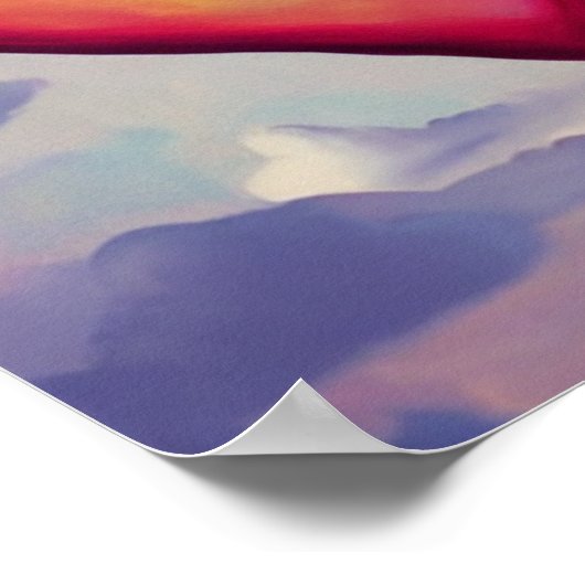 Roze hart in het Poster Sky (Hoek)