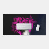 Roze hart in zwart bureaumat (Keyboard & Muis)