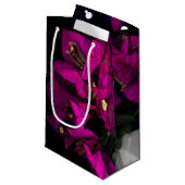 "Roze hart in zwart" Klein Cadeauzakje (Voorkant Gekanteld)