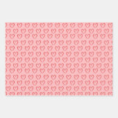 Roze Hart Inpakpapier Set  Vel (Voorkant 2)