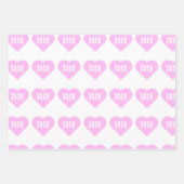 Roze hart inpakpapier vel (Voorkant)