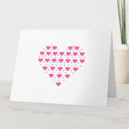 Roze hart kaart