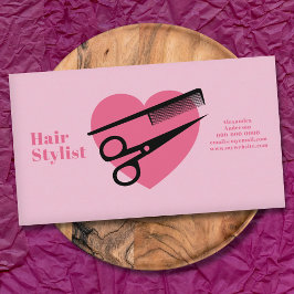 Roze Hart - Kapper Visitekaartje