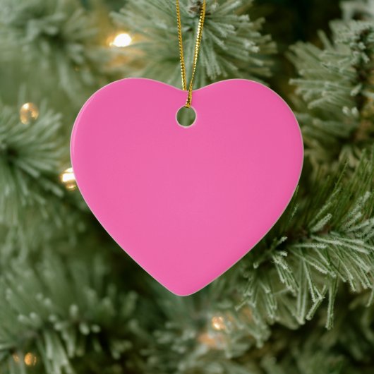 Roze Hart Keramische Kerstbal Keramisch Ornament (Boom)