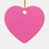 Roze Hart Keramische Kerstbal Keramisch Ornament (Voorkant)