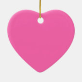 Roze Hart Keramische Kerstbal Keramisch Ornament (Achterkant)