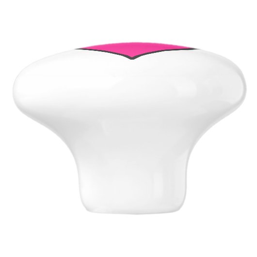 Roze hart/keramische knop (Zijkant)