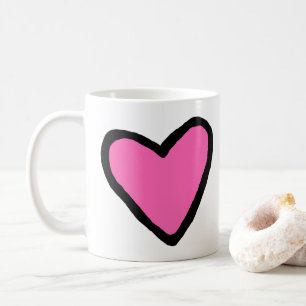 Roze hart Klassieke Mok