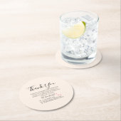 Roze hart Kleine Onderneming Dank u Ronde Kartonnen Onderzetter (Insitu)