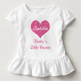 Roze Hart Kleine Prinses Gepersonaliseerde Baby Na Kinder Shirts