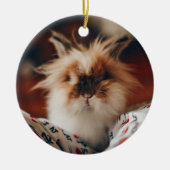 Roze Hart Konijnenpoten Nooit vergeten Memorial Keramisch Ornament (Voorkant)