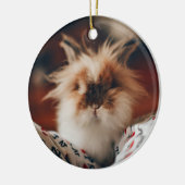 Roze Hart Konijnenpoten Nooit vergeten Memorial Keramisch Ornament (Links)