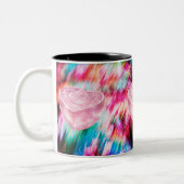 Roze Hart Kristal Abstracte Kunst Mok (Links)