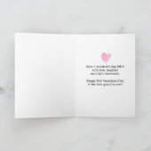 Roze Hart Leuke Eerste Opa's Day Kaart (Binnen)