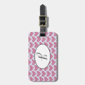 Roze Hart Liefde Bagagelabel (Voorkant verticaal)