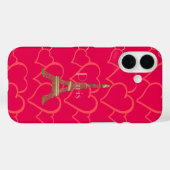 Roze Hart Liefde Eiffeltoren Parijs Case-Mate iPhone Case (Achterkant (horizontaal))