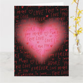 Roze Hart Liefde - Inpakpapier Kaart (Gele Bloem)