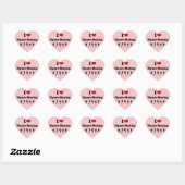Roze Hart Liefde Kunst Schaatsen Stickers (Vel)