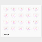 Roze hart Liefde stickers (Vel)