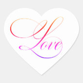 Roze hart Liefde stickers (Voorkant)