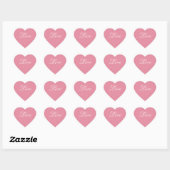 Roze hart Liefde stickers (Vel)