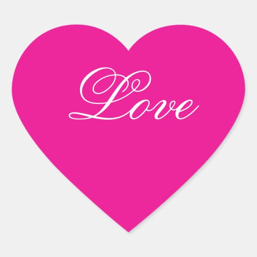 Roze hart Liefde stickers (Voorkant)