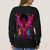 Roze Hart Liefde Sweatshirt – Stijlvolle Kunst Hoo (Achterkant)