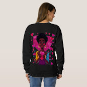 Roze Hart Liefde Sweatshirt – Stijlvolle Kunst Hoo (Achterkant volledig)