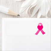 Roze Hart Lint Borstkanker Awareness Etiket (Insitu)