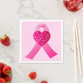 Roze Hart Lint Borstkanker Awareness Servetten (Insitu)