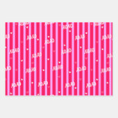 Roze Hart Lint Kersen Inpakpapier Vel (Voorkant 2)