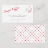 Roze Hart Luierloterij Meisje Baby Shower Informatiekaartje (Voorkant / Achterkant)