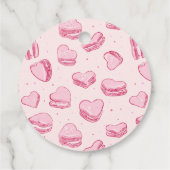 Roze Hart Macaron Valentijn Baby shower Bedankjes Labels (Achterkant)