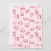 Roze Hart Macaron Valentijnsdag Party Kaart (Achterkant)